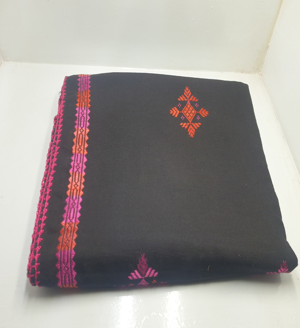Handmade Shawl Black and Pink