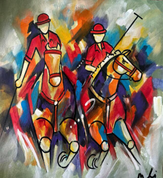 Polo Horses Painting
